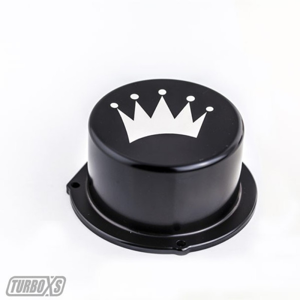 Turbo XS 15-16 Subaru WRX Billet Aluminum Vacuum Pump Cover - Black W15-VPC-BLK