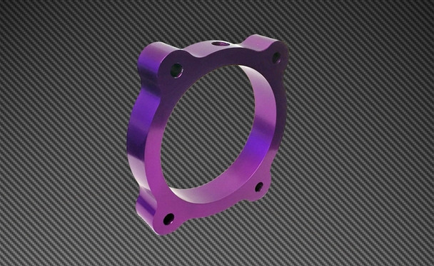 Torque Solution Throttle Body Spacer (Purple): Hyundai Genesis V6 3.8L 2013+ TS-TBS-021PR