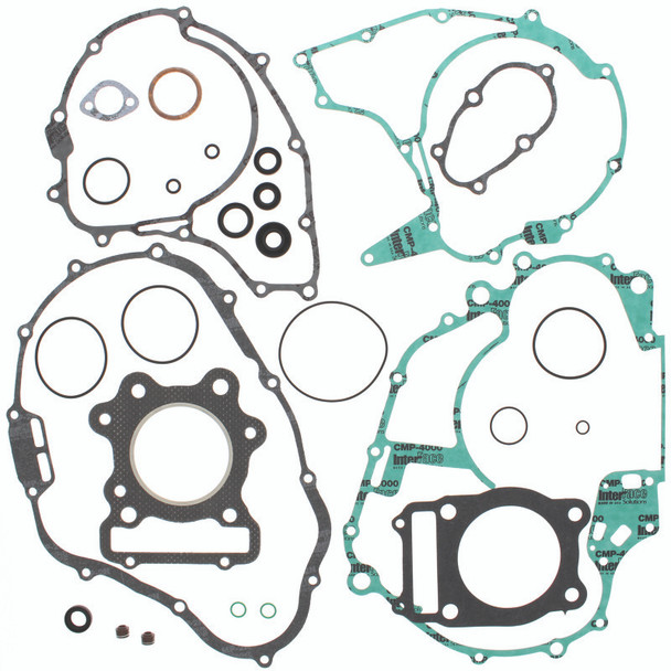 QuadBoss 88-00 Honda TRX300 FourTrax Complete Gasket Set w/ Oil Seal 564080