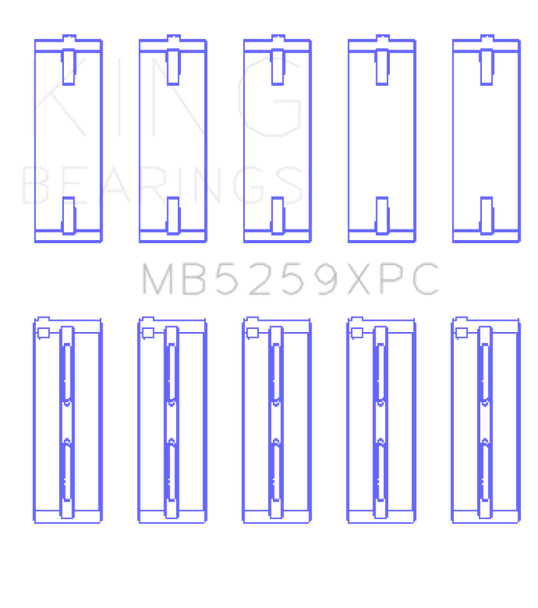 King Honda A-Series/B-Series/K-Series (Size STD) pMaxKote Performance Main Bearing Set MB5259XPC