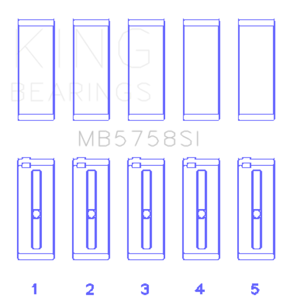King 2007 Mini Cooper (Size STD) Main Bearing Set MB5758SI
