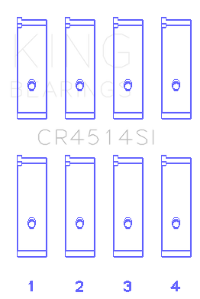 King Toyota 1AZFE/2AZFE (Size STD) Rod Bearing Set CR4514SI