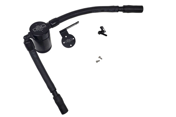 J&L 16-19 Ford Escape 1.5L EcoBoost Passenger Side Oil Separator 3.0 - Black Anodized 3053P-B