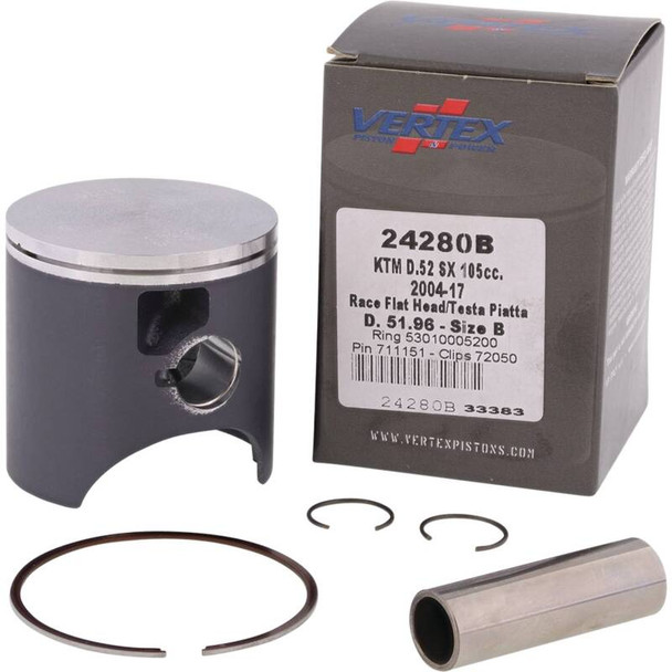 Vertex Piston 04-11 KTM 105 SX 105cc Cast Race Piston Kit 24280B