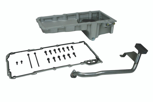 Moroso GM LS Swap (w/Rear Sump & Spin-On Oil Filter Adapter) Wet Sump 6qt 5.75in Aluminum Oil Pan 20105