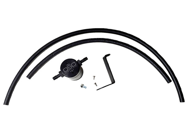J&amp;L 16-24 Infiniti Q50/Q60 3.0T Oil Separator 3.0 Driver Side - Black Anodized 3110D-B