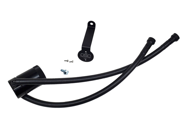 J&amp;L 20-24 Chevy Silverado/GMC Sierra 2500/3500 6.6L Drivers Side Oil Separator 3.0 - Black Anodi 3089D-B