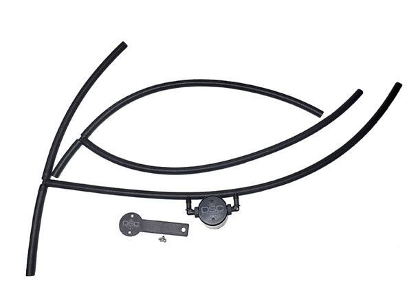 J&amp;L 16-24 Nissan Titan 5.6L Passenger Side Oil Separator 3.0 - Black Anodized 3108P-B