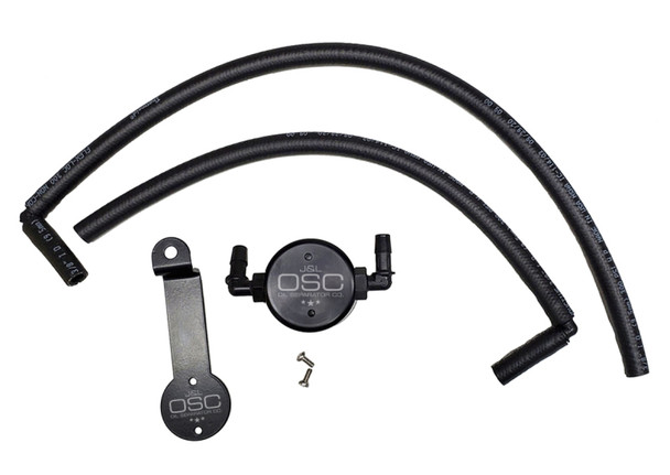 J&amp;L 05-24 Toyota 4Runner 4.0L Driver Side Oil Separator 3.0 - Black Anodized 3107D-B
