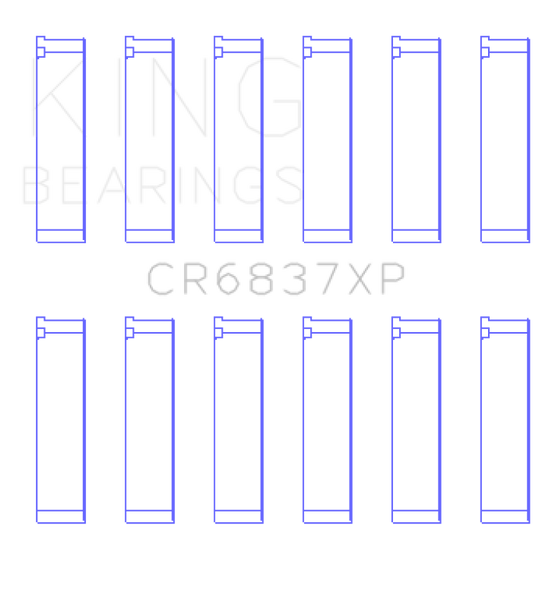 King Honda J30 / J35 Connecting Rod Bearing Set (Set of 6) CR6837XP