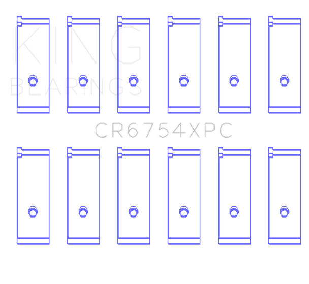 King Toyota2JZGE/2JZGTE 3.0L (Size .026) pMaxKote Performance Rod Bearing Set CR6754XPC.026