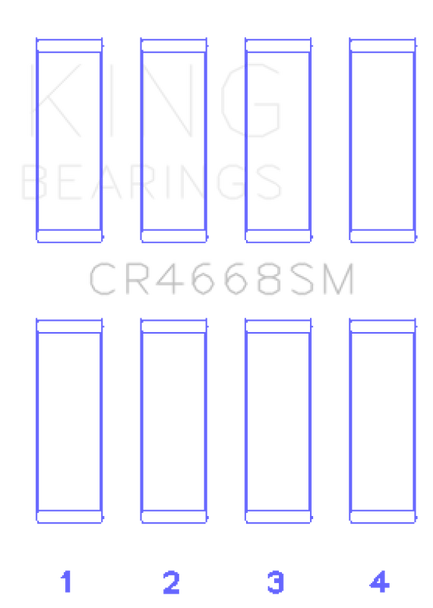 King Chrysler/Mitsubishi/Hyundai/Kia World Engine (Size Standard) Connecting Rod Bearing Set CR4668SM