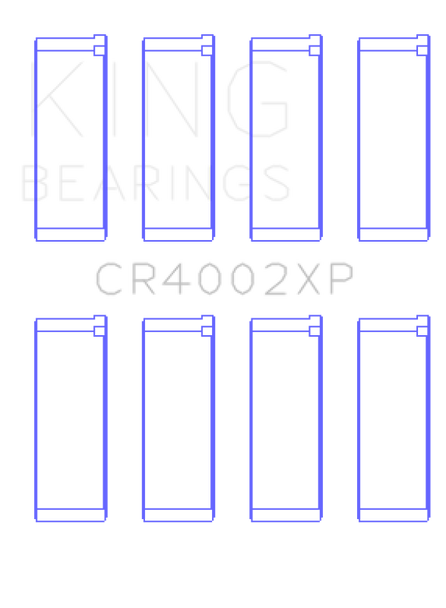 King Mazda B6/B6-T/ZM/B3/B5 (Size .026) Connecting Rod Bearings (Set of 4) CR4002XP.026