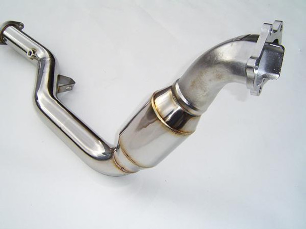 Invidia 05+ AT LGT Polished Divorced Waste Gate Downpipe with High Flow Cat HS05SLADPC