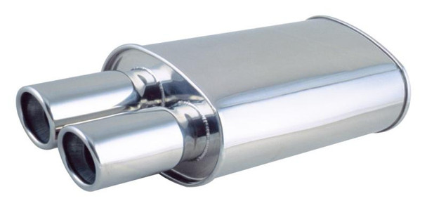 Vibrant StreetPower Oval Muffler 5in x 9in x 15in - 2.25in inlet/outlet (Offset-Offset Same Side) 1125