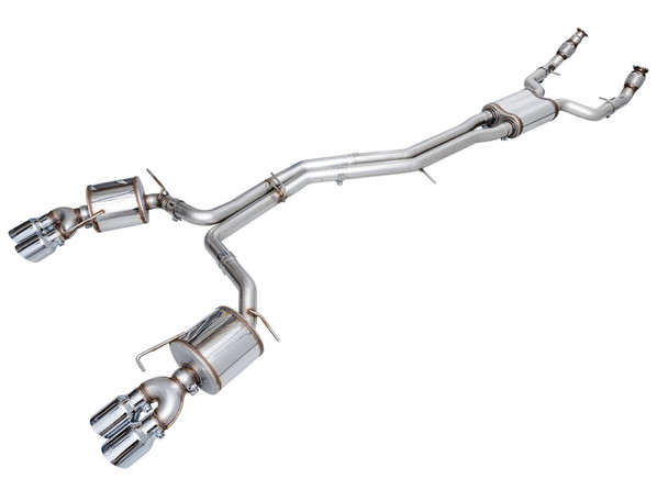 AWE Tuning 19-23 Audi C8 S6/S7 2.9T V6 AWD Touring Edition Exhaust - Chrome Silver Tips 3015-42103
