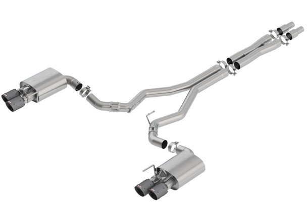 Borla 2018 Ford Mustang GT 5.0L AT/MT 3in Atak Catback Exhaust w/ Valves (Carbon Fiber Black Tip) 140743CFBA