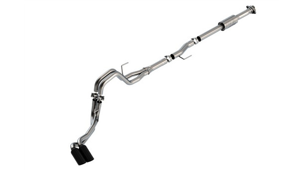 Borla F-150 2021 2.7L/3.5L 4dr CC SB EC STB Lari/King R/Plinum/LTD 3/2.25 DSE CB AK BLK CHR Tips 140872BC