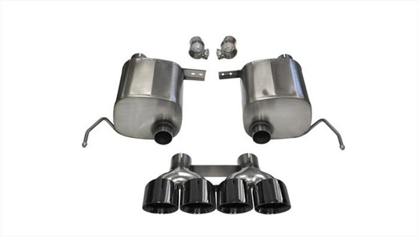 Corsa 2014-2019 Corvette C7 Coupe 6.2L V8 AT/MT 2.75in Valve-Back Dual Rear Exit Black Sport Exhaust 14764BLK