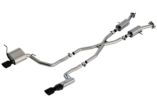 Borla 14-20 Jeep Grand Cherokee 3.6L V6 2/4WD 2.25in S-Type Cat-back - Black Chrome 140835BC