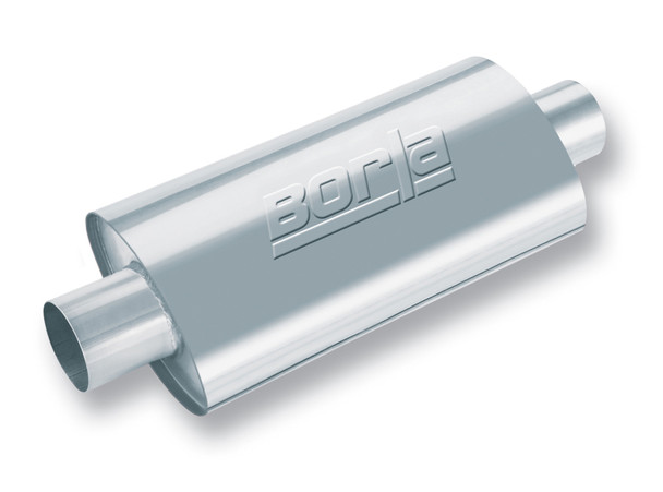 Borla XR-1 Racing Sportsman 2 1/2 inch Outlet / 2 1/2 inch Inlet 16in Case Oval Muffler 40942