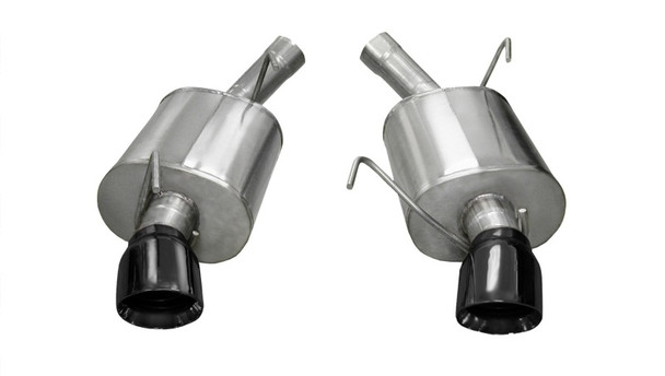 Corsa 2005-2010 Ford Mustang Shelby GT500 5.4L V8 Black Sport Axle-Back Exhaust 14311BLK
