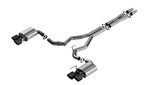 Borla 2024 Ford Mustang Dark Horse 5.0L V8 w/Active Exhaust ATAK Cat-Back Exhaust System - CF Tips 140965CFBA