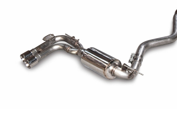 AWE Tuning BMW F3X N20/N26 328i/428i Touring Edition Exhaust Quad Outlet - 80mm Chrome Silver Tips 3010-42042