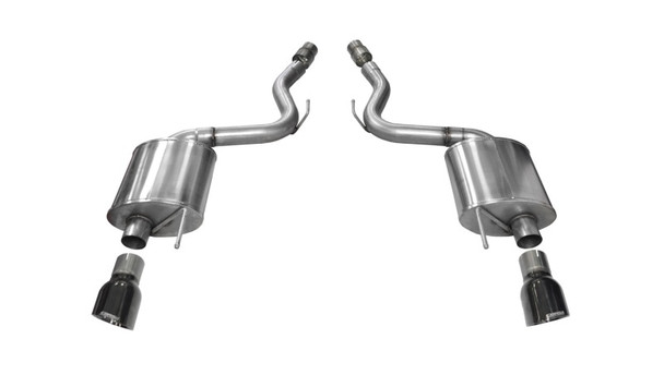 Corsa 2015-2017 Ford Mustang GT 5.0 3in Axle Back Exhaust Black Dual Tips (Touring) 14329BLK