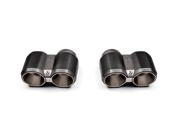 Akrapovic 2021+ BMW G87 M2, G80 M3 &amp; G82 M4 Octagonal Carbon Design Tail Pipe Set TP-CT/69
