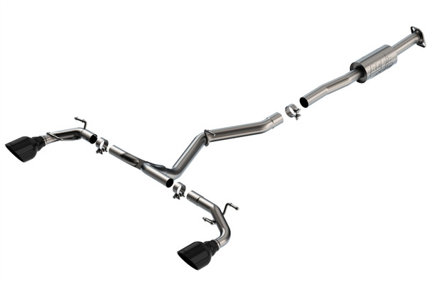 Borla 22-23 Subaru BRZ/Toyota GR86 2.4L RWD AT/MT ATAK Catback Exhaust - Black Chrome Tips 140910BC