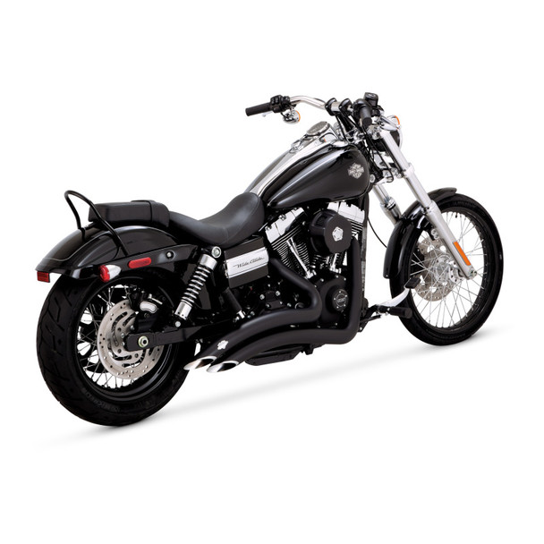 Vance & Hines HD Dyna 06-17 Big Radius 2-2 Black PCX Full System Exhaust 43371