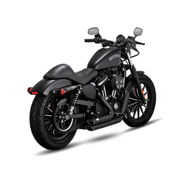 Vance & Hines HD Sportster 14-22 Shortshots Staggered Black Full System Exhaust 47329