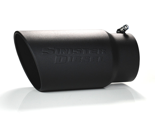 Sinister Diesel Universal Black Ceramic Coated Stainless Steel Exhaust Tip (5in to 6in) SD-5-6-BLK