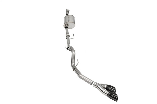 Corsa 2021-2024 Ford F-150 SuperCab/6.5in Bed 3.5L V6 Sport Cat-Back Single Side Exit-BlackPVD 21166BLK