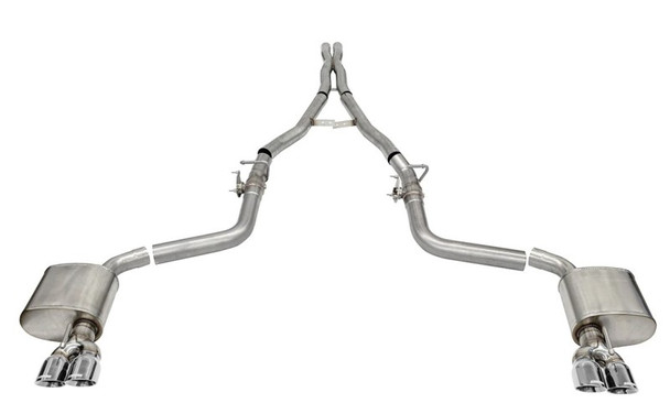 Corsa 15-23 Challenger SRT/Hellcat/Demon/Redeye 2.75in Valved CB DR Exit w/ Twin 3.5in Pol Pro Tips 21070