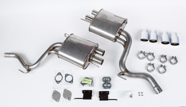 Roush 2015-2017 Ford Mustang 5.0L V8 Quad Tip Active-Ready Exhaust Kit (Requires 421926) 421921