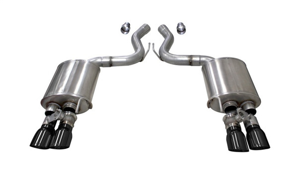 Corsa 2018-2023 Ford Mustang GT Fastback 5.0L 3in Sport Axle-Back Exhaust w/ 4in Black Tips 21002BLK