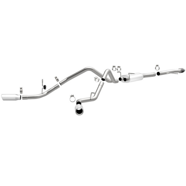 Magnaflow 14 Chev Silverado V8 5.3L CC/EC Cab Dual Split Behind Rear Tires Exit SS Cat Back Perf Exh 15269