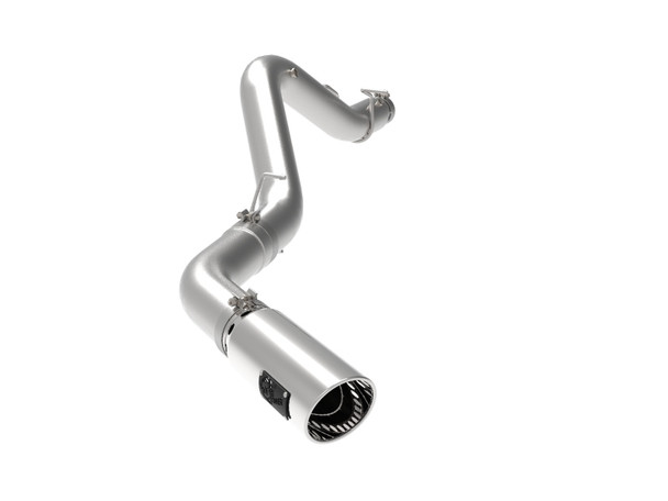 aFe Large Bore-HD 5 IN 409 SS DPF-Back Exhaust System w/Polished Tip 20-23 GM Truck V8-6.6L 49-44125-P