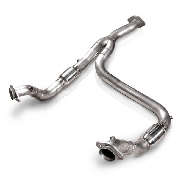 Stainless Works 2011-14 F-150 3.5L 3in Downpipe High-Flow Cats Y-Pipe Factory Connection FTECODPCAT