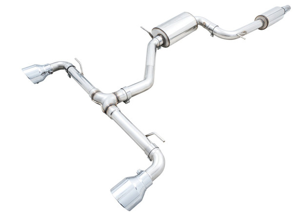 AWE 2022 VW GTI MK8 Touring Edition Exhaust - Chrome Silver Tips 3015-32658