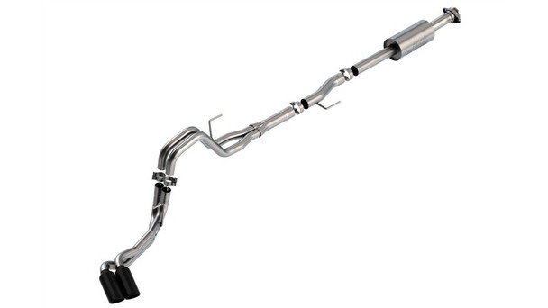 Borla F-150 2021 2.7L/3.5L 4dr CC SB EC STB Lar/KingR/Plnm/LTD 3/2.25 DSE CB S-Type BLK CHR Tips 140871BC