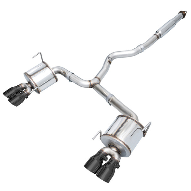AWE Tuning Subaru STI VA / WRX GV / STI GV Sedan Touring Edition Exhaust - Diamond Black Tip (102mm) 3015-43108