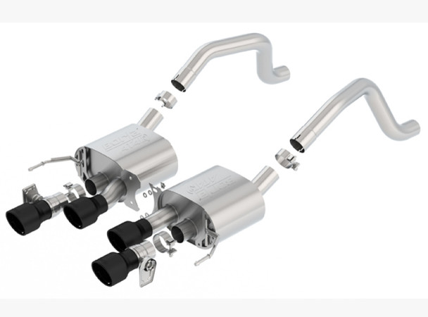 Borla 2015+ Chevy Corvette C7 Z06 6.2L Axle Back ATAK Exhaust Black Quad Tips w/o AFM w/ NPP 11903CB