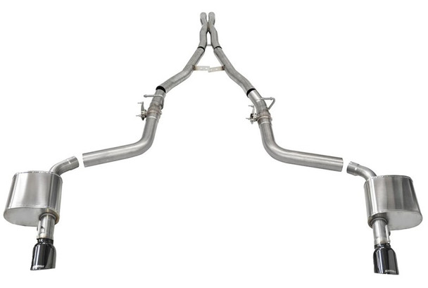 Corsa 2015-2023 Charger SRT/Hellcat/Redeye 2.75in Valved Catback DRE w/ Single 4.5in Blk PVD Tips 21072BLK