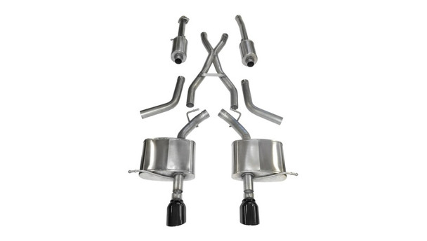 Corsa 2011-2024 Dodge Durango 5.7L V8 Black Sport Dual Rear Cat-Back Exhaust 14459BLK