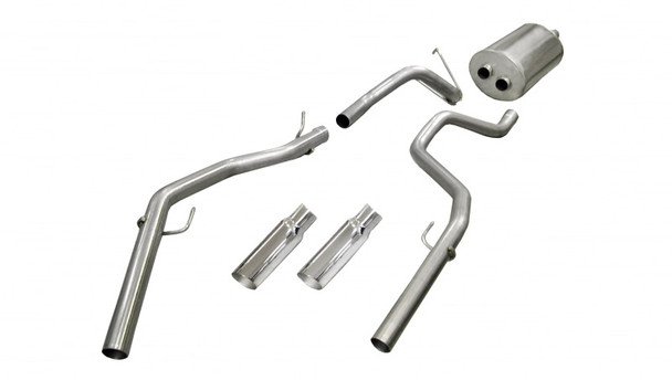 Corsa 2009-2019 -14 Dodge Ram Quad Cab/Short Bed 1500 4.7L V8 Polished Sport Cat-Back Exhaust 24425