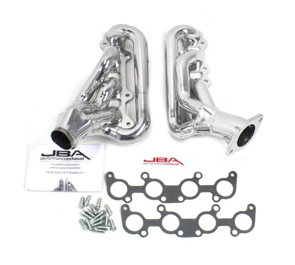 JBA 15-20 Ford Mustang 5.0L 1-3/4in Stainless Steel Silver Ceramic Shorty Header 1689SJS