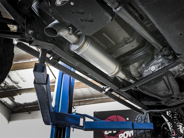 aFe Rock Basher 3in 409 SS Cat-Back Turn-Down Exhaust 12-18 Jeep Wrangler (JK) V6 3.6L/ 07-11 3.8L 49-48069